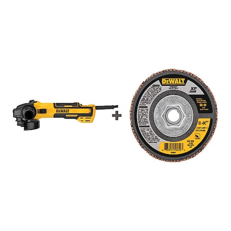 Dewalt Angle Grinder, 5" Wheel Dia., Tool 13" L DWE43231VS/DWA8280HRT