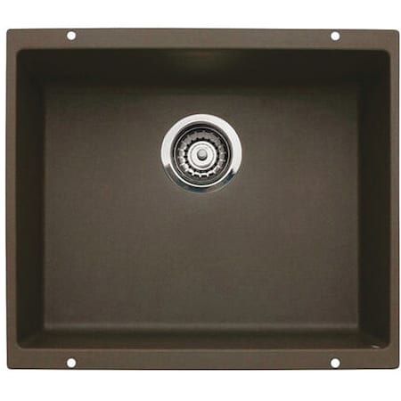 Blanco Precis Large Undermount Cafe Brown, Undermount Mount, 0 Hole 515652