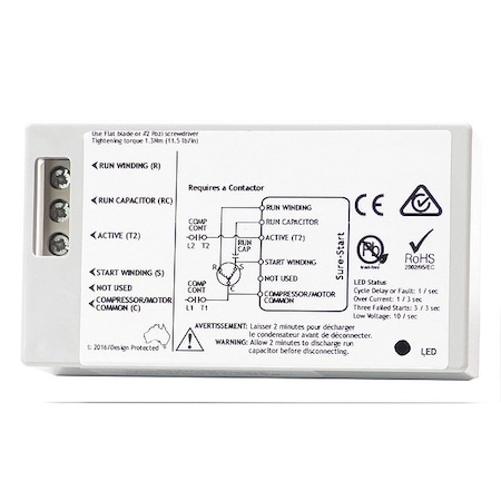 Briskheat Compressor Soft Starter, 208-230VAC, Sing SS1B16-32SN