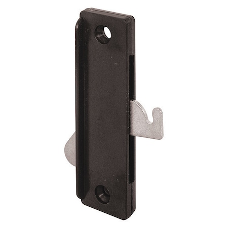 Primeline Tools Screen Door Latch and Pull, 2-7/8 in.  Hole Center, Plastic, Black, Steel Latch (Single Pack) MP122