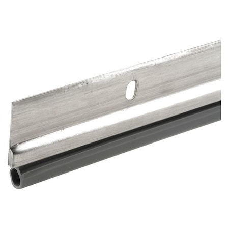 Primeline Tools Jamb Weatherstrip, 36 in. x 84 in., Aluminum and Vinyl Construction, Satin Nickel (1 Kit) MP4685