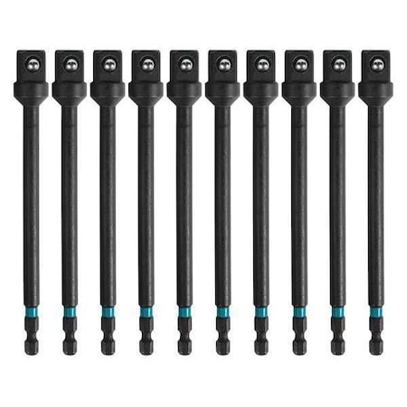 Makita ImpactX 1/2 in x 6 in Socket Adapter, 10/pk A-99437