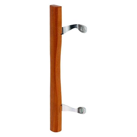 Primeline Tools Sliding Glass Door Pull, Wood Handle, Diecast Construction, Chrome (Single Pack) MP1034
