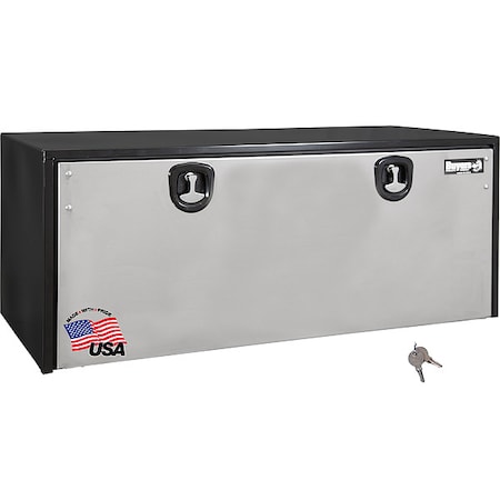 Buyers Products 18x18x60 Inch Black Steel Truck Box With Stainless Steel Door 1702715