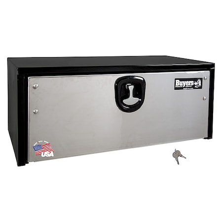 Buyers Products 14x16x36 Inch Black Steel Truck Box With Stainless Steel Door 1703705