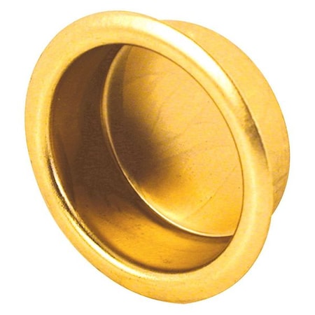 Primeline Tools 3/4 in. Inset Sliding Closet door Pull Handle, Brass Plated, PK4 N 6846