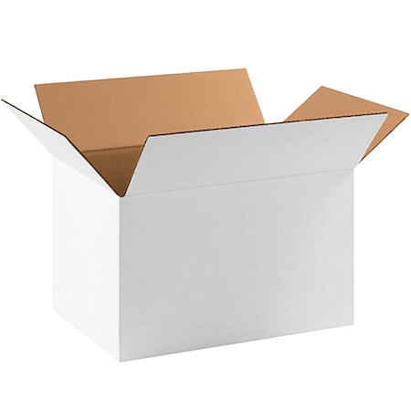 Zoro Select 17 1/4 in x 11 1/4 in x 10 in Shipping Box, White, Corrugate, Single Wall, 32 ECT 22XL65