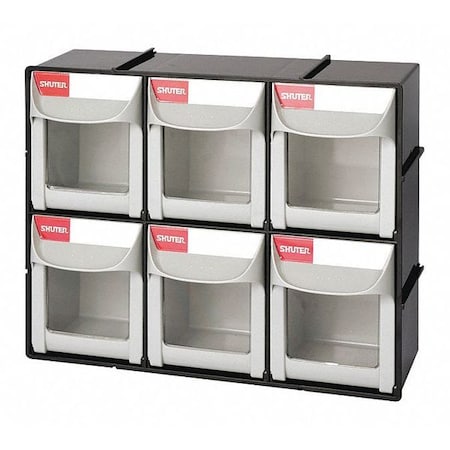 Shuter Flip Out Parts Bin, 6 1010018