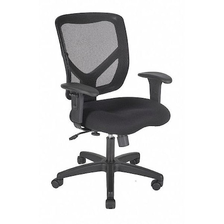 Shopsol Task Chair Office Chair, Mesh Adjustable Back, Adjustable Arms, 18" to 21-3/4" Height, Mesh, Black 1010461
