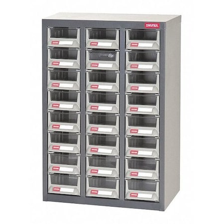 Shuter Parts Cabinet, Steel, 24 Bin 1010010