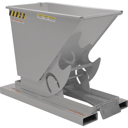 VESTIL Medium Duty Self-Dump Hopper .33 Cubic Yard 4000 lb Machine Gray D-33-MD-GY-MG