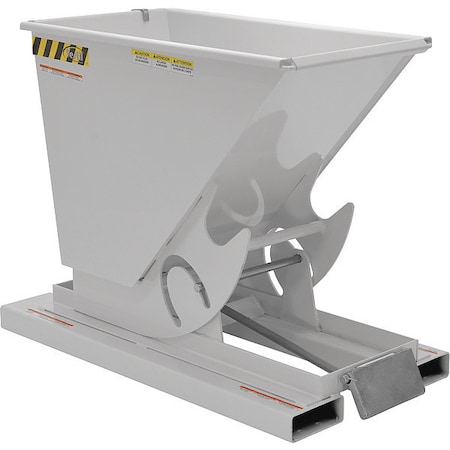 Vestil Heavy Duty Self-Dump Hopper .25 Cubic Yard 6000 lb Silver Lining D-25-HD-SL