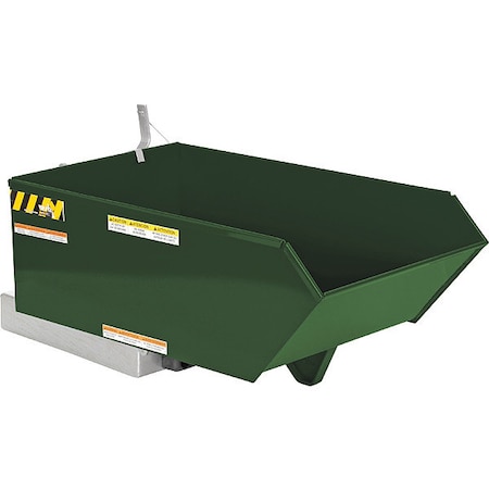 Vestil Heavy Duty Low Profile Hopper .25 Cubic Yard Hunter Green H-25-HD-GRN-H