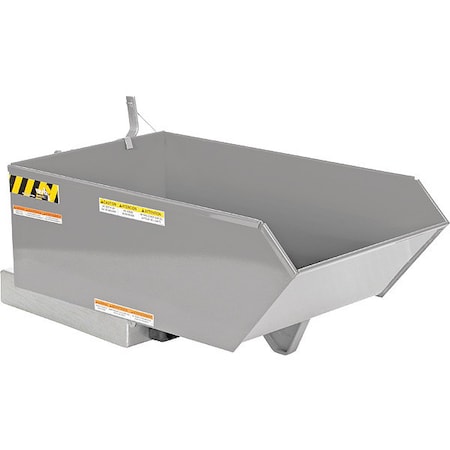 Vestil Light Duty Low Profile Hopper .25 Cubic Yard Machine Gray H-25-LD-GY-MG