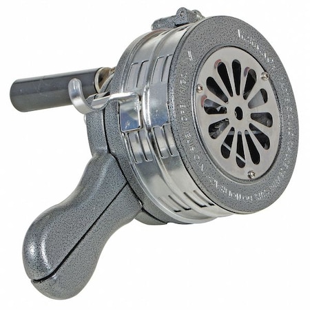 Vestil Siren, Hand Crank, Metal, Silver/Gray SIREN-100-S