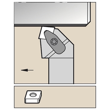 Widia Indexable Toolholder, DCRN,  DCRNR164DKC3