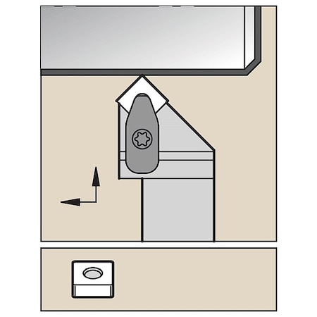 Widia Toolholder, ISO, D-Style Clamping DSSNL164DKC3