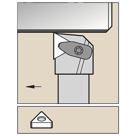 Widia Indexable Toolholder, DTGN,  DTGNL164DKC3