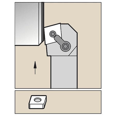 Widia Indexable Toolholder, MCKN,  MCKNR164C