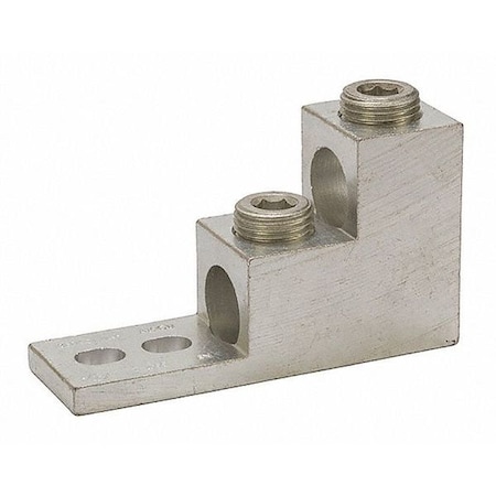 Nsi Mechanical Lug, 350 MCM Max, 2 Conductor, 2 Hole, Aluminum 350T-2