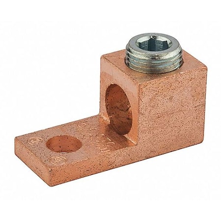 Nsi One-Hole Compression Lug, 4/0 to 6 AWG Max, Standard Barrel, Copper, None 4/0TC