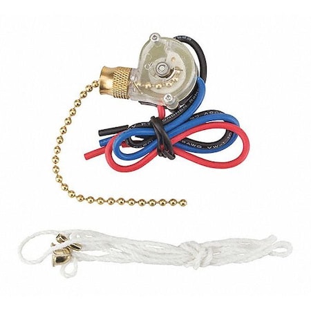Nsi Pull Chain Sp3T With Brass Actuator 75110CW
