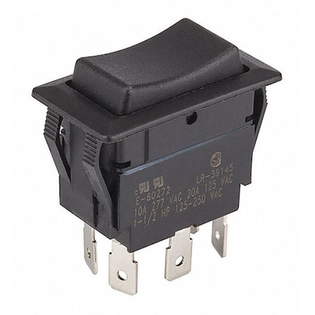 Nsi Rocker Switch Maintained Dpdt On-Off-On 77060RQ