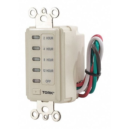 Nsi Tork Interval Timer 12 Hr 120V Lt Almond D212HA