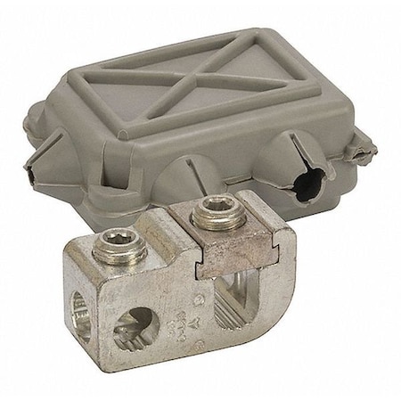 Nsi Splice Wire Connector, 1/0 AWG Max, Gray, None Insulation, 600 V GP-0WC