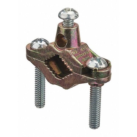 Nsi Grnd Clamp Zinc 1/2-1" Brass Plated GZB-1