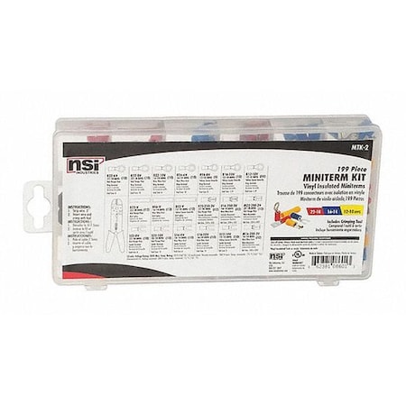 Polaris Wire Terminal Kit, 10 AWG, 300 V, Vinyl Insulated, Assorted MTK-2