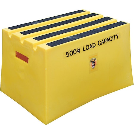 VESTIL 1 Step, Polyethylene Step Stool, Load Capacity, Yellow VST-1-Y