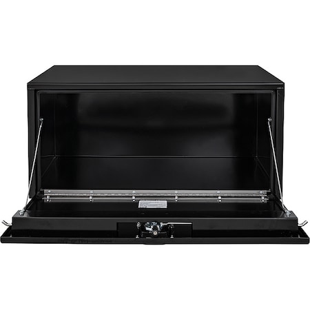 Buyers Products 18x18x30 Inch Black Steel Underbody Truck Box With 3-Point Latch 1732303