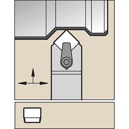 Widia Toolholder, ISO C Clamping CSDPN2020K12