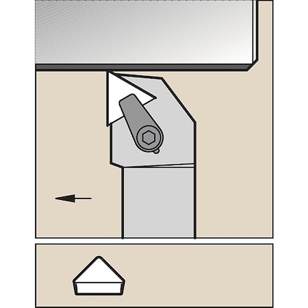 Widia Toolholder, ISO C Clamping CTGPR2020K11