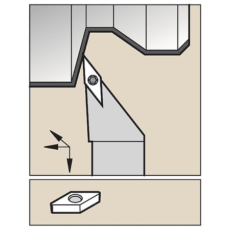 Widia Indexable Toolholder, SVJB,  SVJBR123