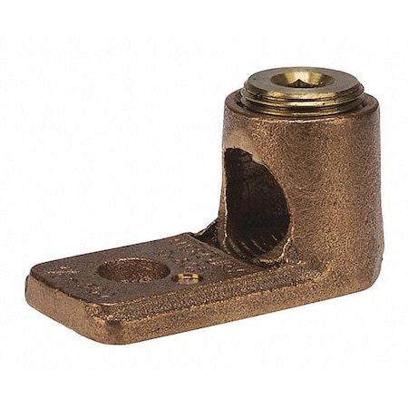 Nsi Mechanical Lug, 500 kcmil Max, 1 Conductor, 1 to 2 in Stud, Bronze TL500