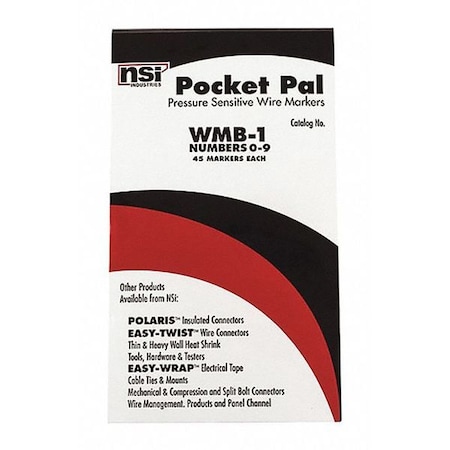 Nsi Wire Marker Book 0-9 WMB-1