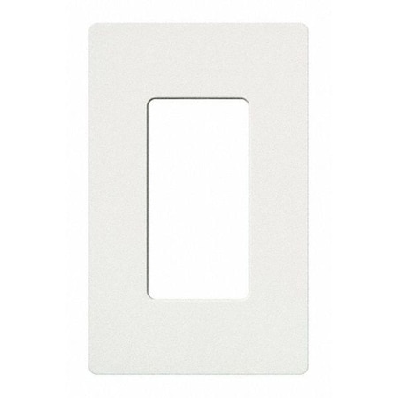Lutron Designer Wall Plates, Number of Gangs: 1 Plastic, Gloss Finish, White CW-1-WH
