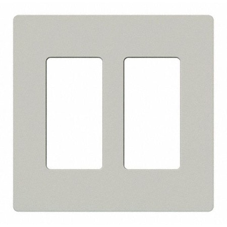 Lutron Designer Wall Plates, Number of Gangs: 2 Satin Finish, Palladium SC-2-PD
