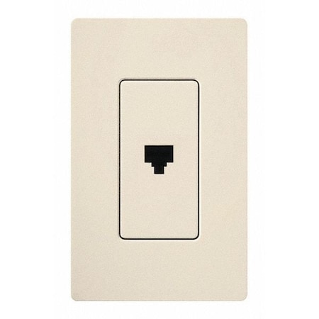 Lutron Telephone Jack, Single, Light Almond CA-PJ-LA