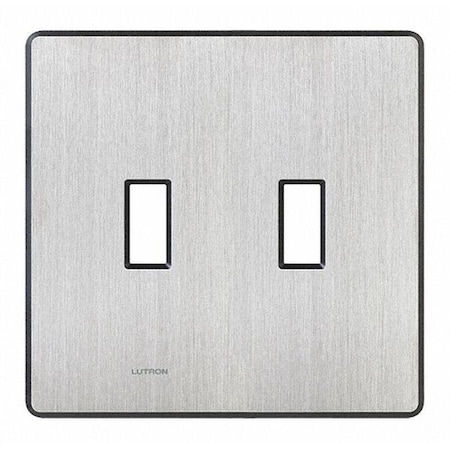 Lutron Traditional Fassada Wall Plates, Number of Gangs: 2 Satin Finish, Stainless Steel FW-2-SS