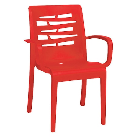 Grosfillex Essenza Stacking Armchair, Red US118414
