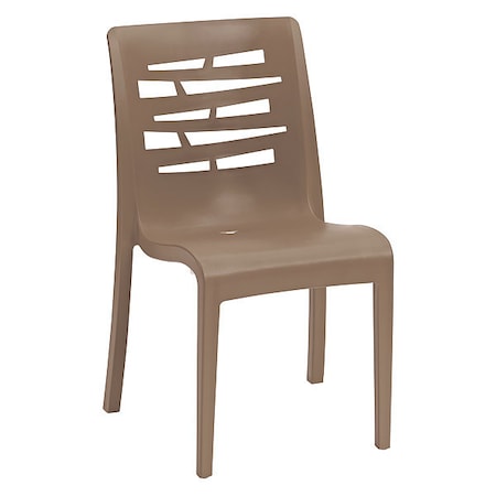 Grosfillex Essenza Stacking Chair, Taupe US218181