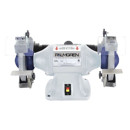 Palmgren Grinder, w/Dust Collection, 1HP, 220/440V 9682102