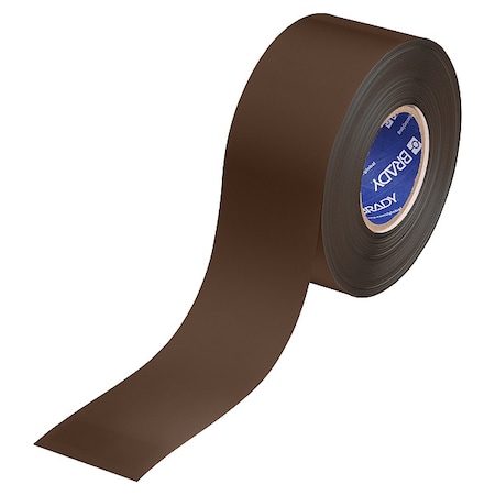 Brady Floor Marking Tape, Brown, 3"W, 100ft 177070