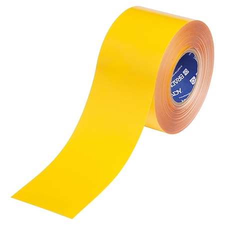 BRADY Floor Marking Tape, Ylw, 4"W, 100ft 177016