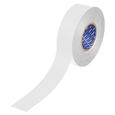 Brady Floor Marking Tape, White, 2"W, 100ft 177021