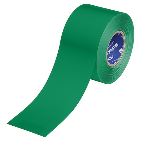 Brady Floor Marking Tape, Green, 4"W, 100ft 177036