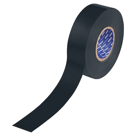 Brady Floor Marking Tape, Black, 2"W, 100ft 177038